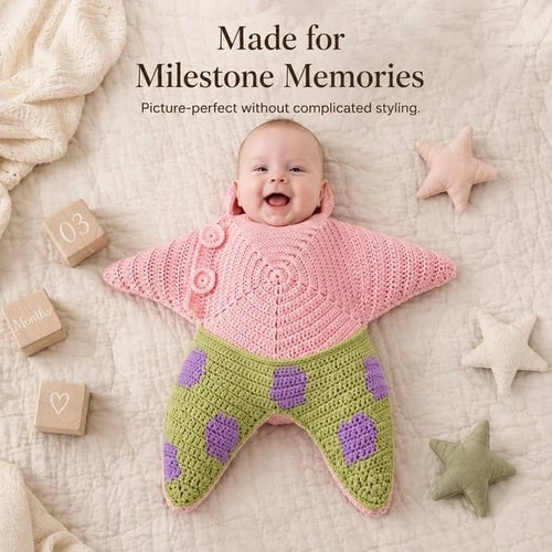 Crochet Star Baby Suit