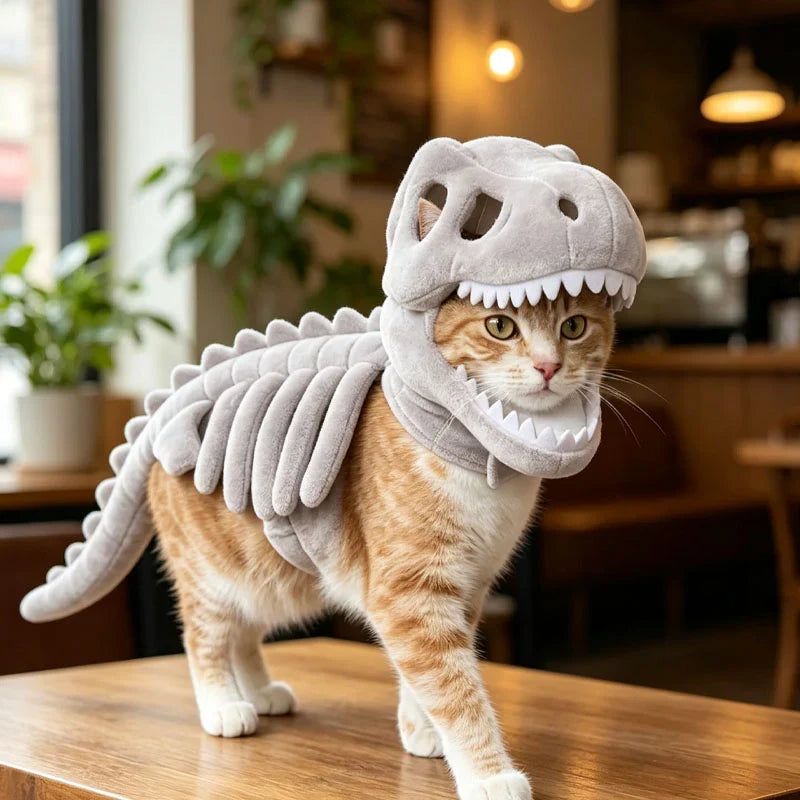 Glow-in-the-Dark Dino Pet Costume for Dogs & Cats