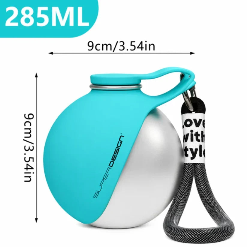 Portable Dog Water Bottle with Built-In Bowl
