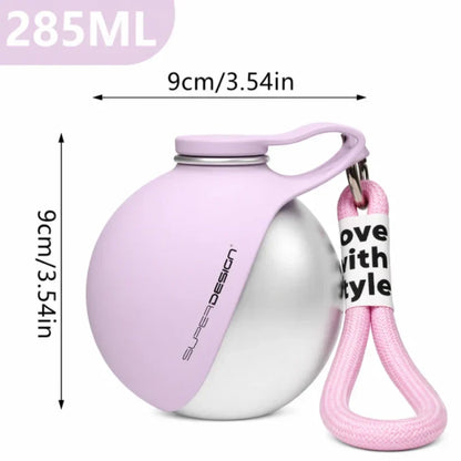Portable Dog Water Bottle with Built-In Bowl
