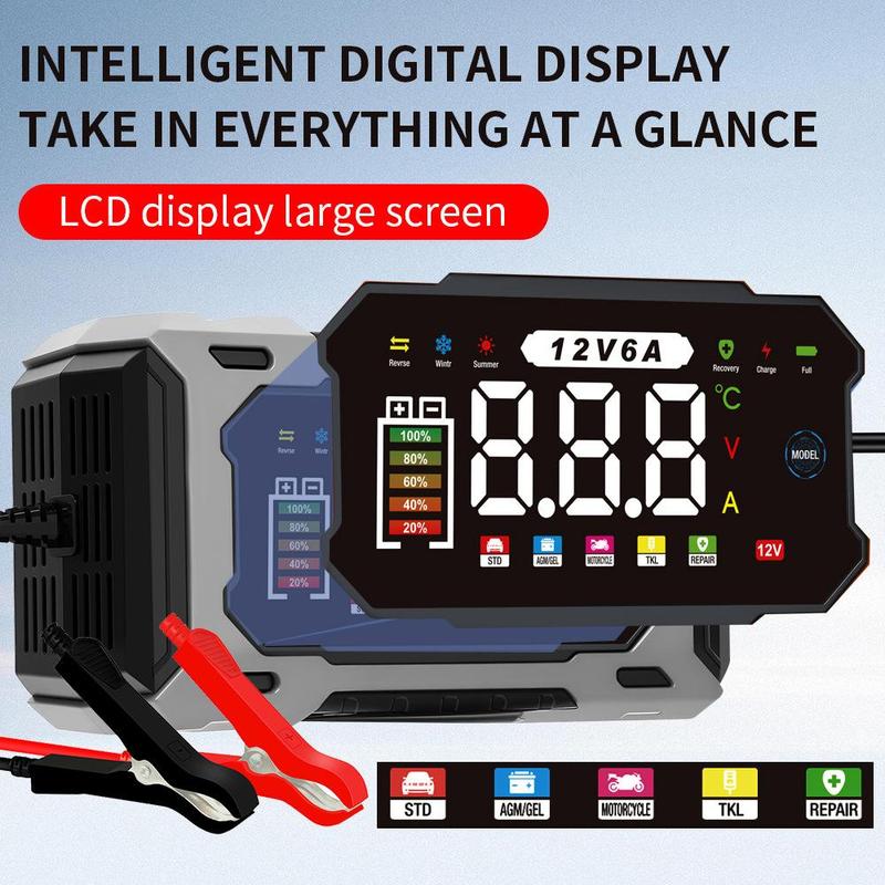 Cargador Inteligente 12V 6A con Reparación de Batería