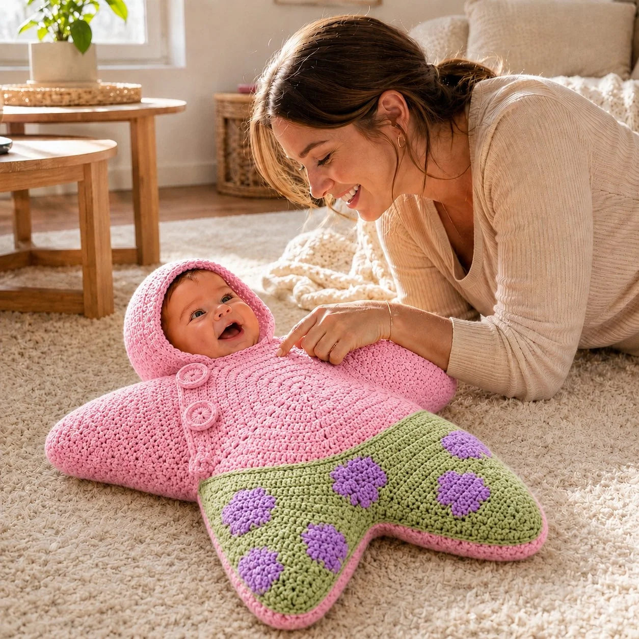 Crochet Star Baby Suit