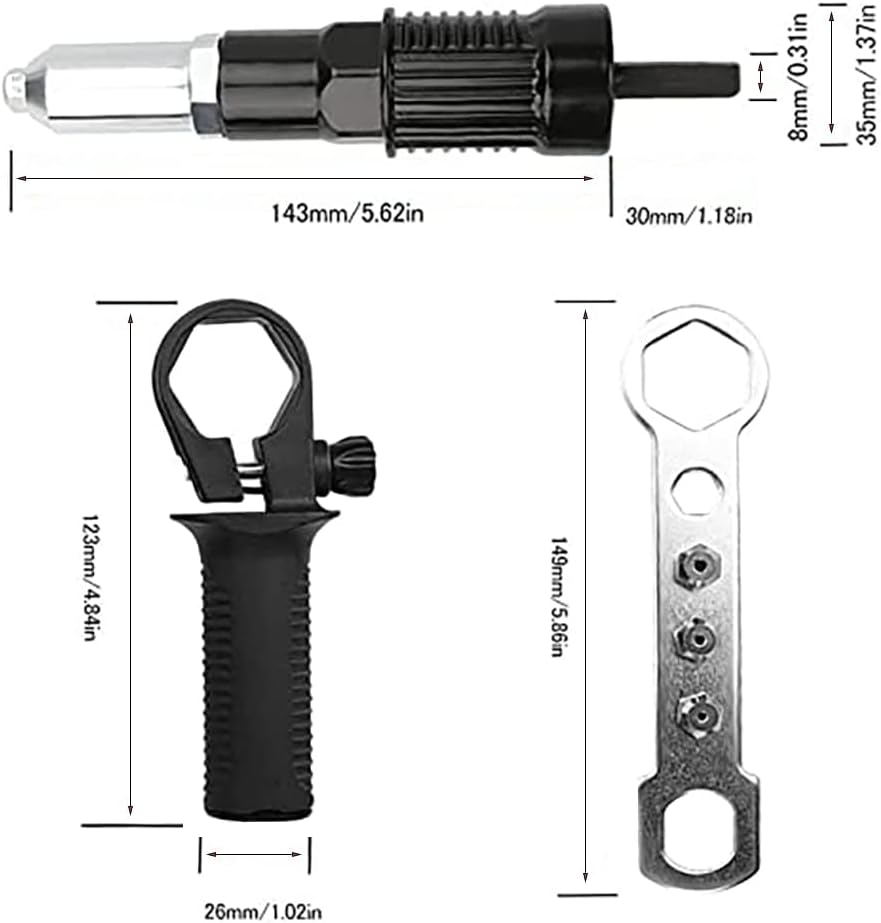 Drill-to-Rivet Gun Adapter Kit - Save Your Hands