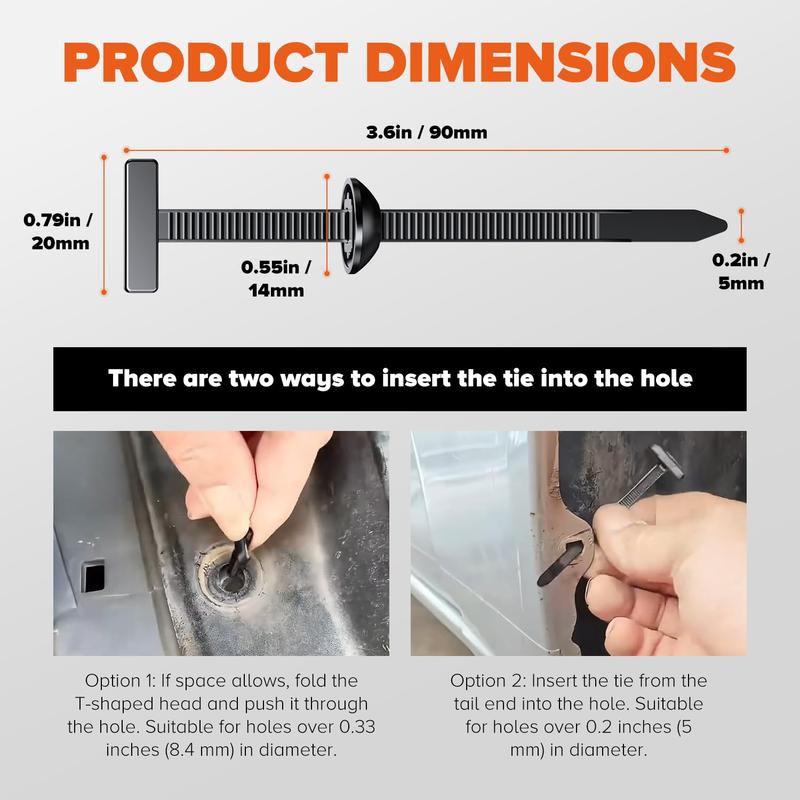 No-Tool Nylon Snap Clips for Fender and Panel Repairs
