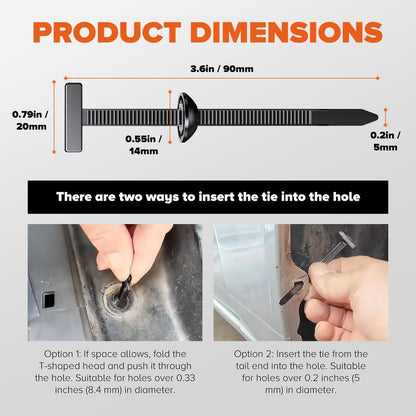 No-Tool Nylon Snap Clips for Fender and Panel Repairs