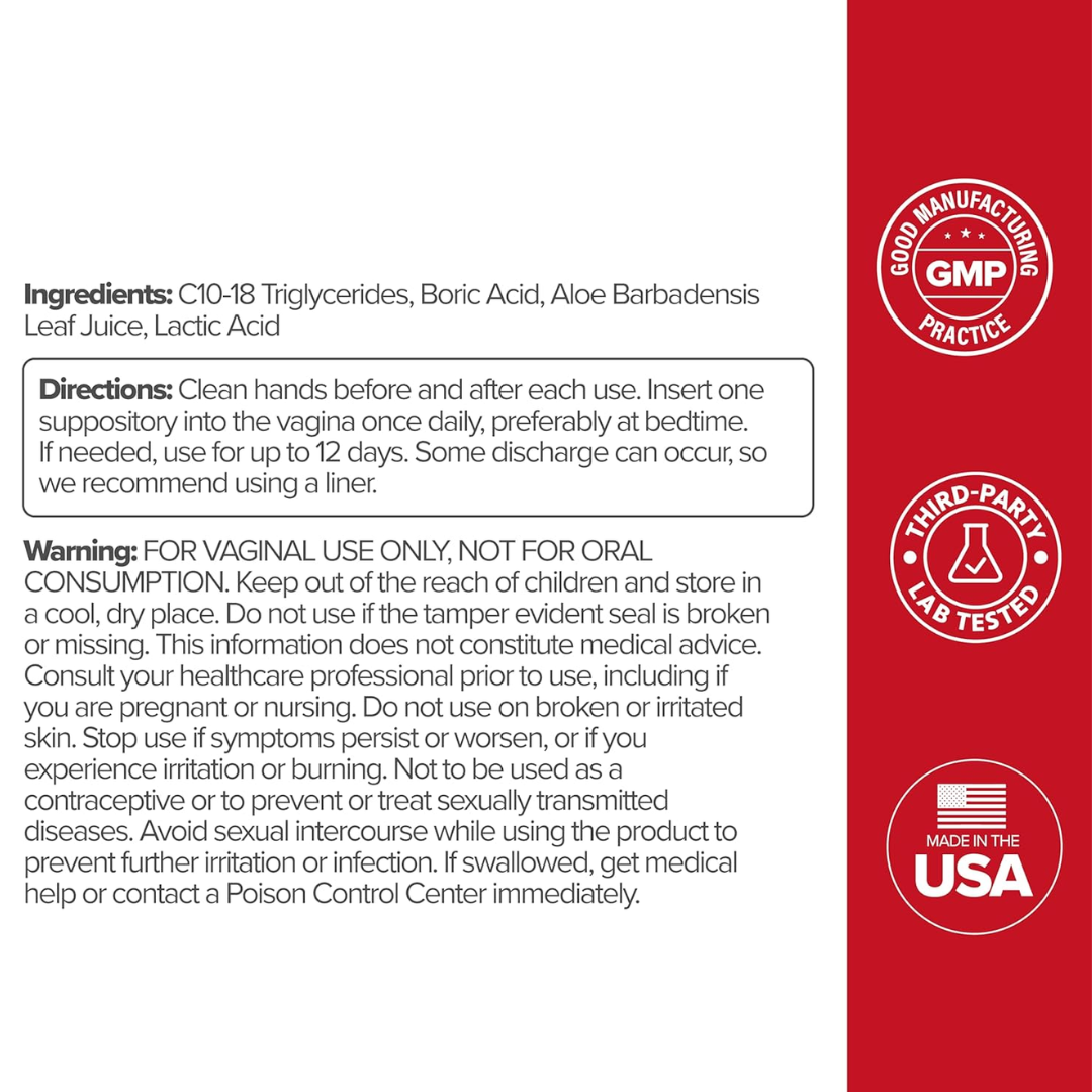 Boric Acid Vaginal Suppository