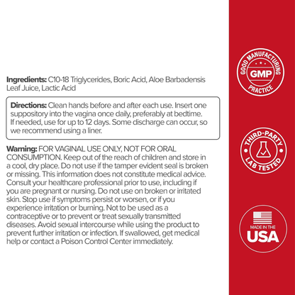 Boric Acid Vaginal Suppository