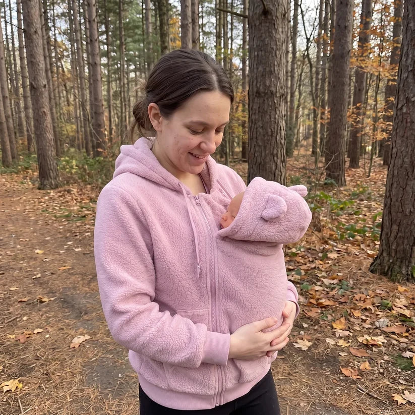 BabySnug Carrier Hoodie - Hands-Free Warmth & Bonding