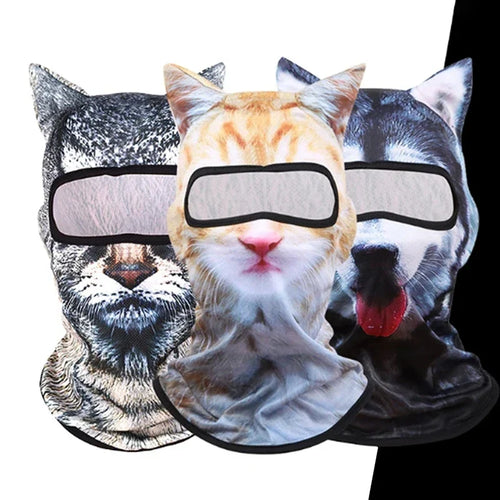 3D Animal Face Winter Balaclava - Full Head & Neck Cover
