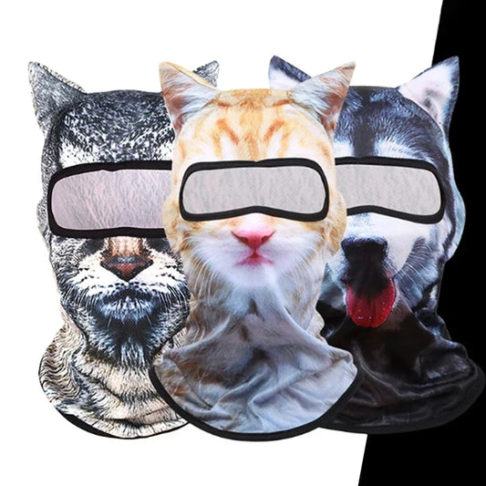 3D Animal Face Winter Balaclava - Full Head & Neck Cover