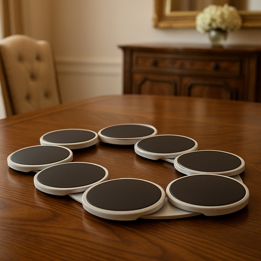 Expandable 8-Piece Rotating Serving Tray for Any Table