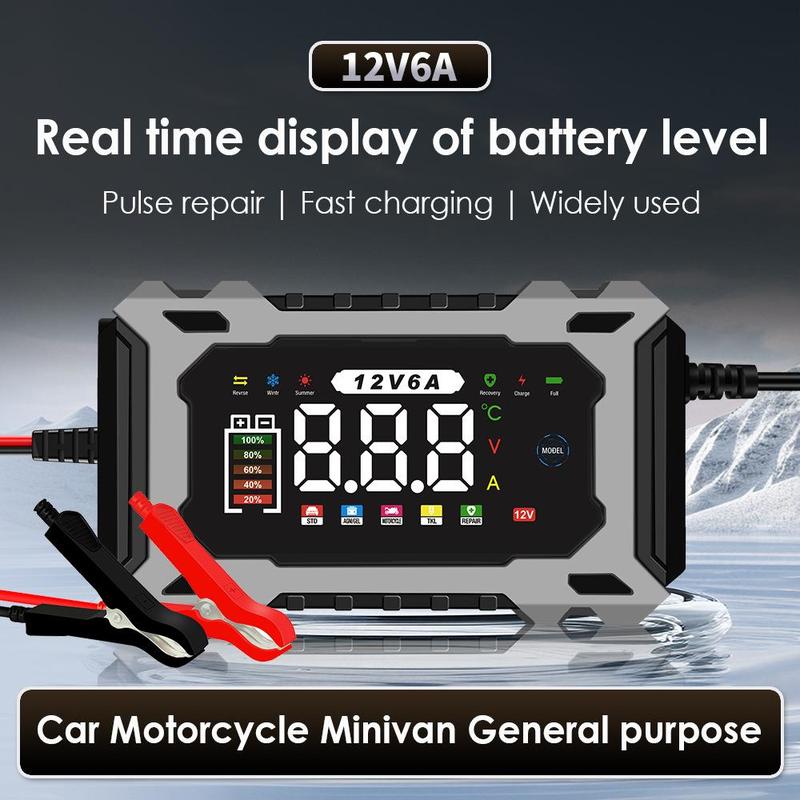 Cargador Inteligente 12V 6A con Reparación de Batería