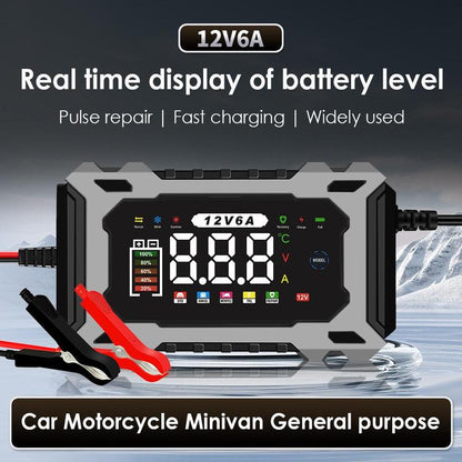 Cargador Inteligente 12V 6A con Reparación de Batería