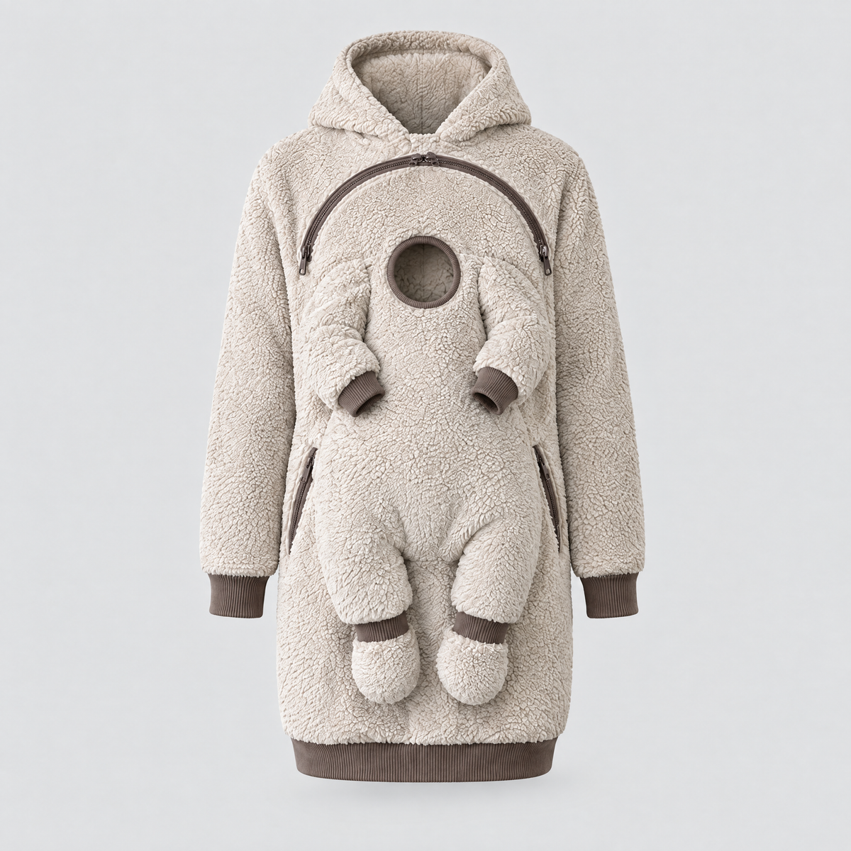 CozyNest Mom & Baby Hoodie for Warm, Close Carrying