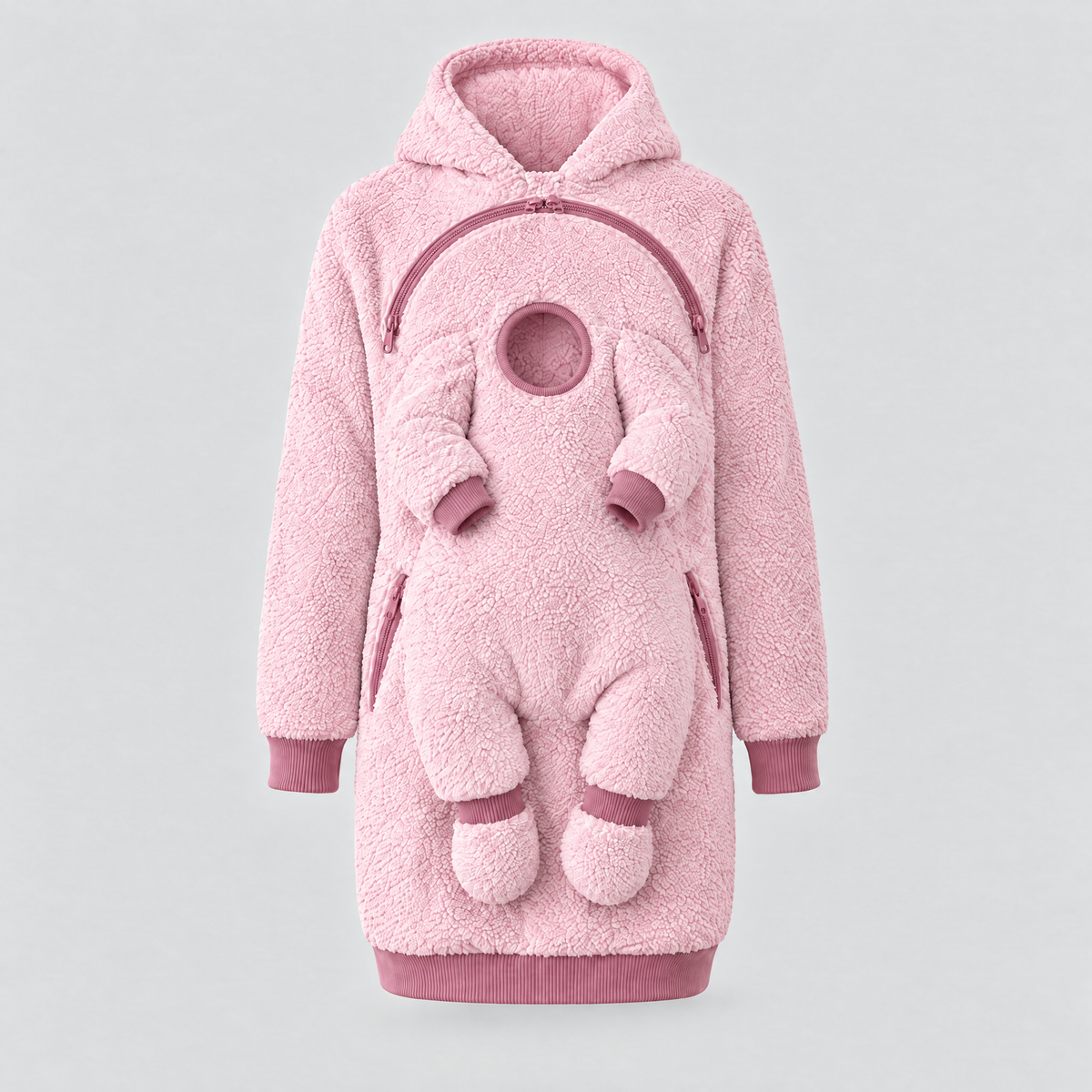 CozyNest Mom & Baby Hoodie for Warm, Close Carrying