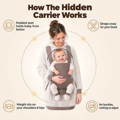 CozyNest Mom & Baby Hoodie for Warm, Close Carrying