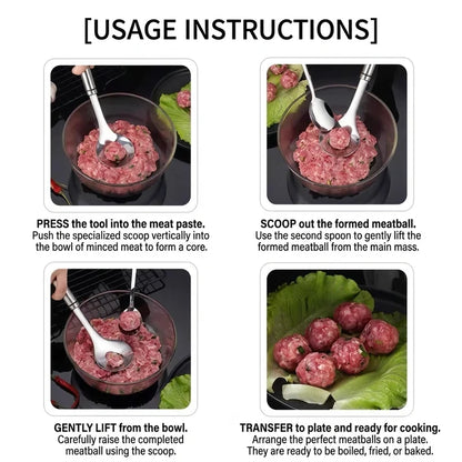 One-Squeeze Meatball Maker Spoon - Perfectly Round Every Time